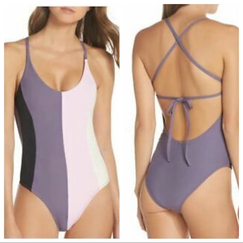 PILYQ AMETHYST FARRAH Women’s Purple Pink One Piece Swimsuit